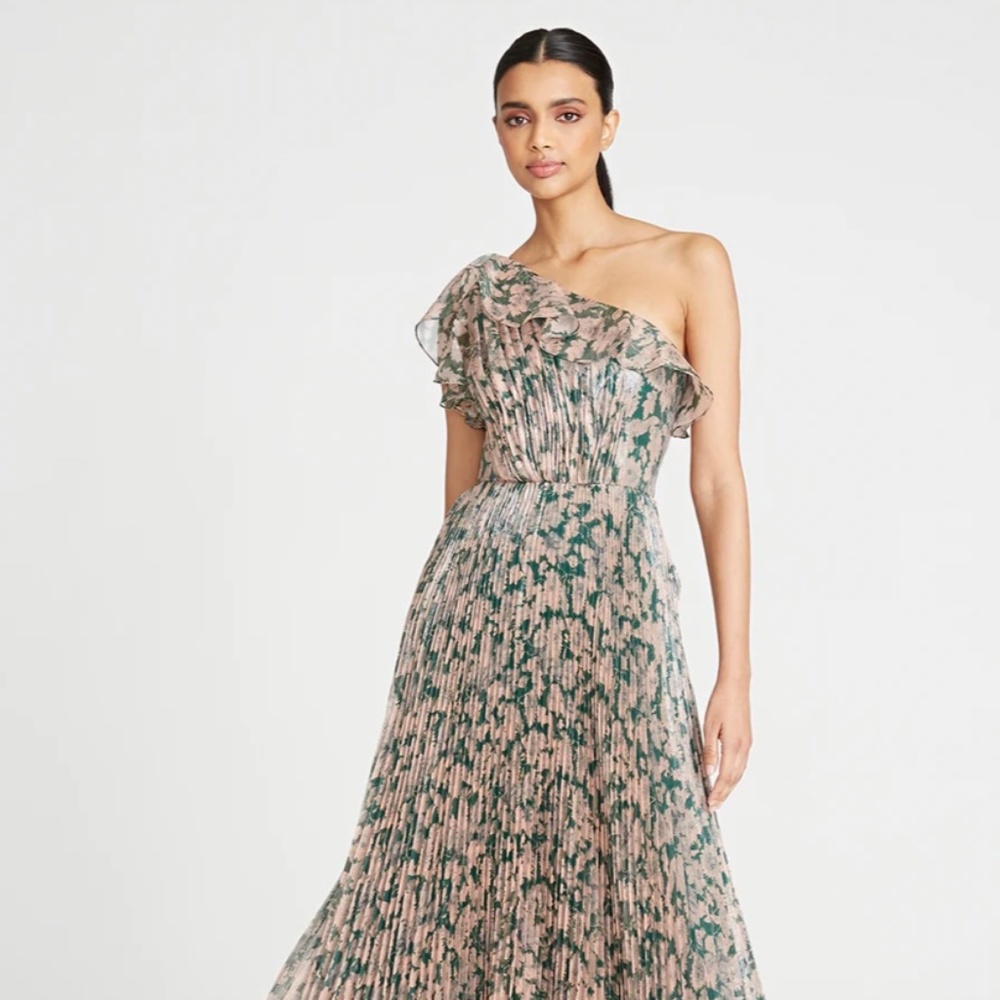 Theia Aurelia Pleated Gown